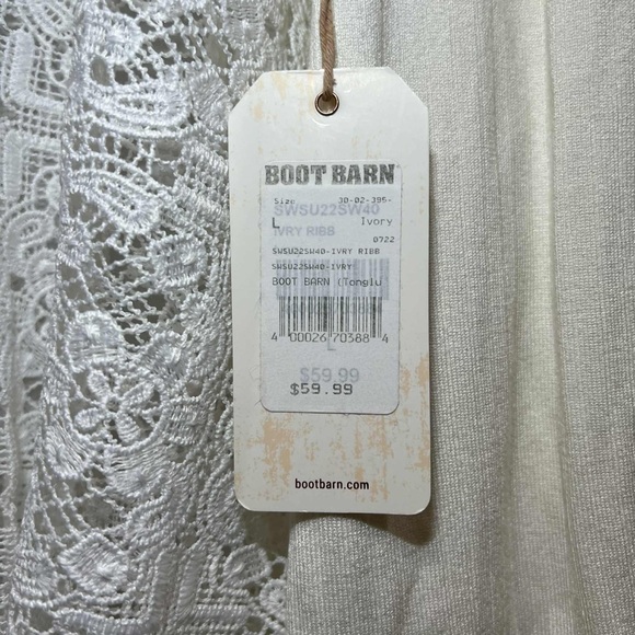 NWT Shyanne Cream Lace Arm Cardigan Women’s Size Large - Picture 4 of 4